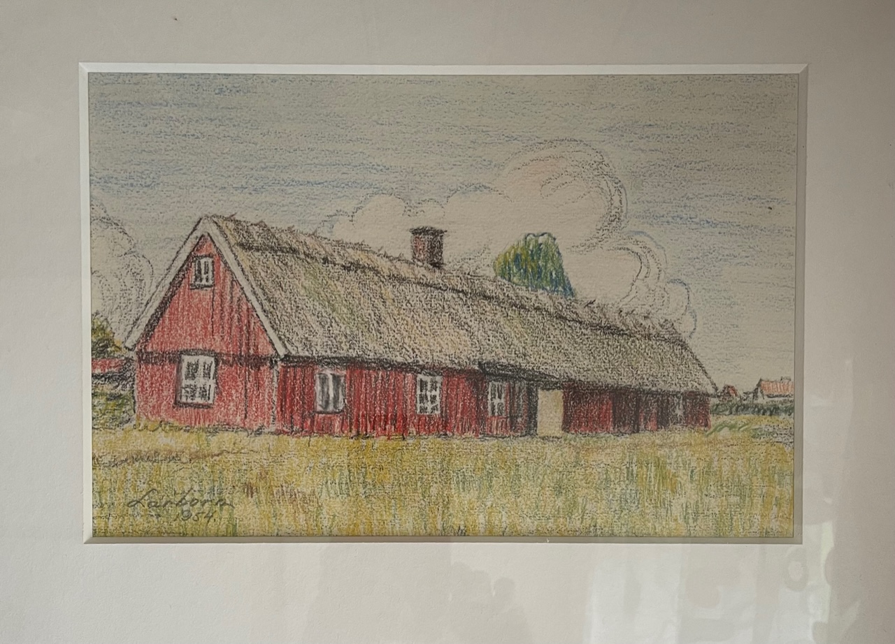 Bild på tavla, målad 1954